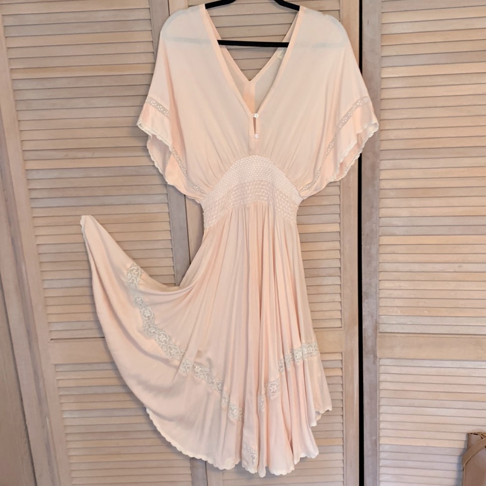 Blush Valiante Boho Dress with Lace details